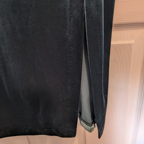 Express Green Velour Dress - Picture 2 of 4